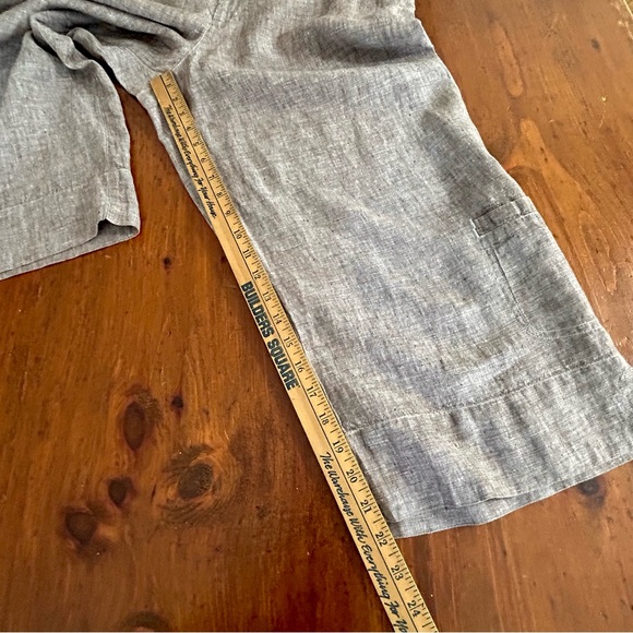 CHICO'S Linen Button TOP Shirt & PANTS Crop 3 XL 16 Beach Lagenlook Set Outfit - Picture 12 of 16